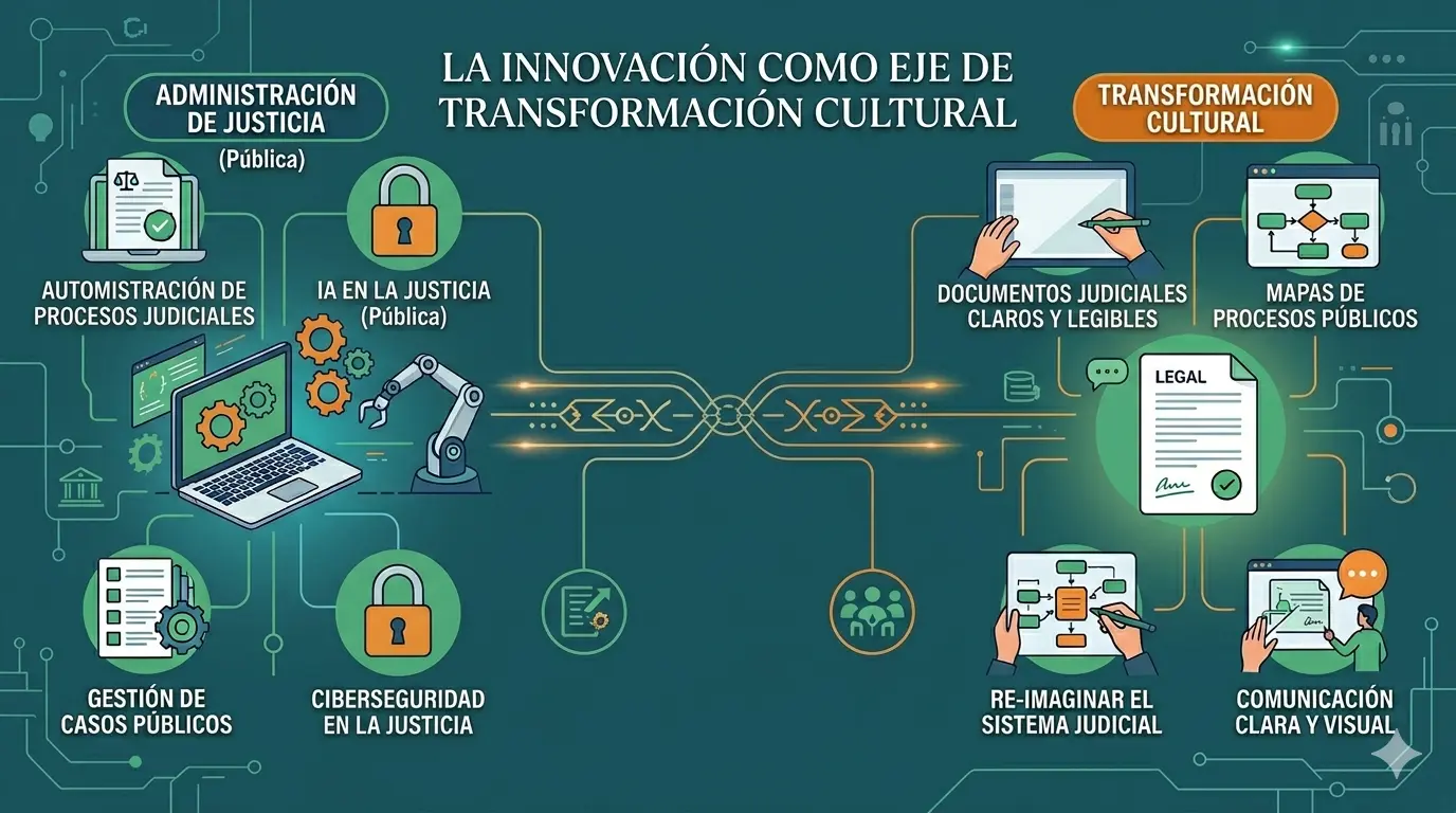 La innovación como eje de transformación cultural en la administración de justicia